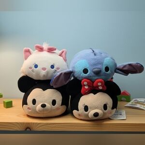 4 pcs Disney Medium Tsum Tsum Plush Toys 12"